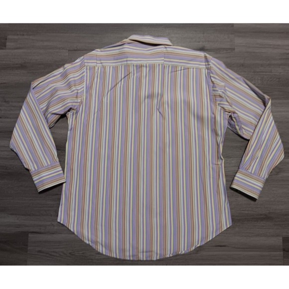 Robert Graham Men's Multicolor Striped Flip Cuff Long Sleeve Shirt Size XL - Picture 9 of 9